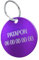 Médaille pour Chien Et Chat À Personnaliser - Médaillon Gravé Personnalisable - 7 Couleurs Disponibles (Grand Rond-32 mm, Violet)