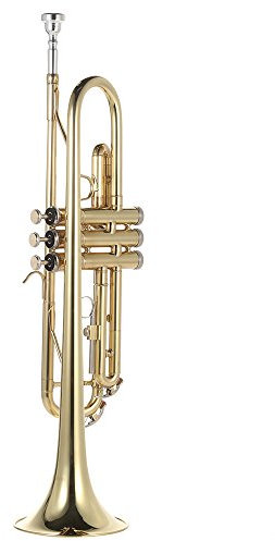 Btuty Trumpet Bb Brass Wind Instrument with Mouthpiece Carry Bag Gloves Cleaning Cloth Tuner