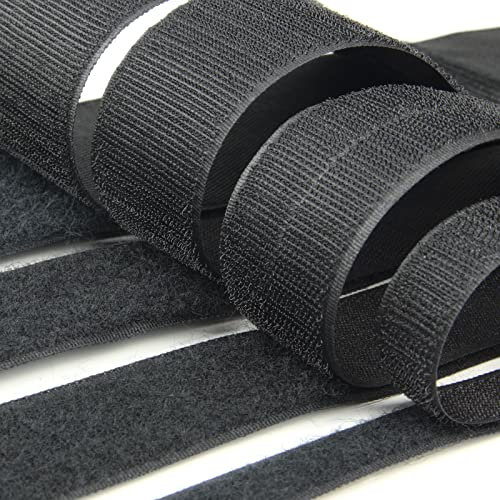 Klettband PRO-HX 40mm schwarz Klettverschluss *** viele Größen *** Extra stark Meterware zum Aufnähen