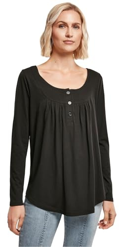 Urban Classics Damen Tb4708-ladies Viscose Button Up Longsleeve Hemd (1er Pack)