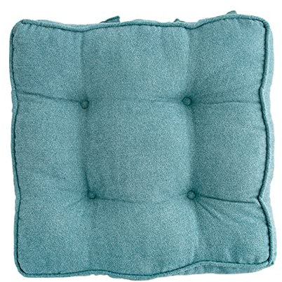 Stuhlkissenpolster, Stühle Sitzpolsterkissen Mit 2 Krawatten, 45 X 45 Cm Quadratisch Dicke Weiche Bequeme Sitzplätze Für Garten Terrasse Küche Essbereitschaft Gepolstert(Size:45x45cm,Color:blauer See)