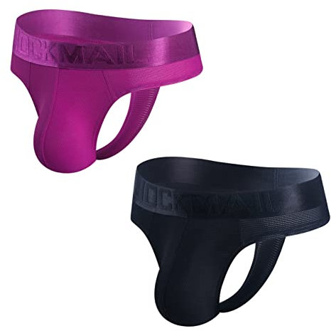 JOCKMAIL 2 Stück/Packung Herren Slip Unterwäsche Niedrig Aufstieg Herren Unterwäsche Gemütlich Breit Gürtel Tanga