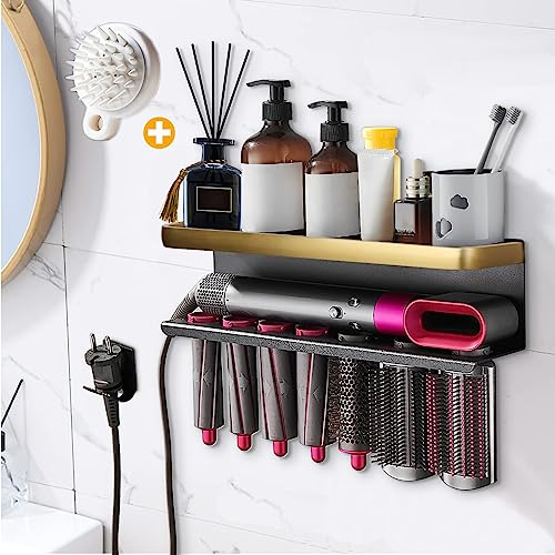 Yimerlen Airwrap Aufbewahrungshalter Kompatibel mit Dyson Airwrap Wandhalterung Lagerregal fr Lockenstab Aufstze und Complete Styler