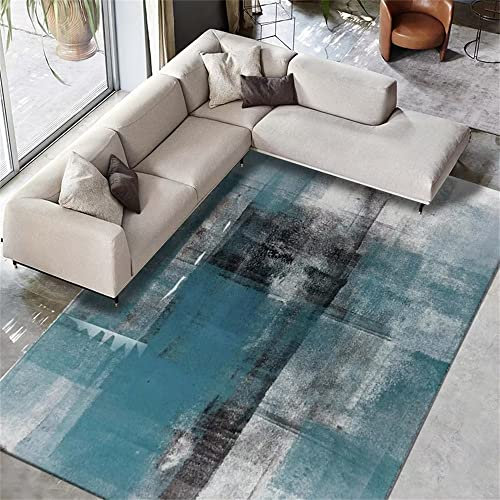 RUGMRZ Pastell Deko Salon Auslegware Feuchtigkeitsdichtes blaues Büro Wohnzimmer Teppich Anti-Rutsch Feuchtigkeit Beweis rechteckig Balkon Outdoor Teppich 170X240CM