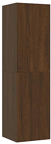 vidaXL Meuble TV Mural, Armoire de Télévision Suspendue, Colonne avec Rangement, Meuble Télé de Salon, Moderne, Chêne Marron Bois d'Ingénierie