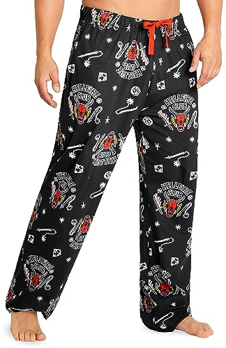 Stranger Things Pyjamahose Herren Lang - Homewear Schlafanzug Herren Lang in den Größen S-3XL