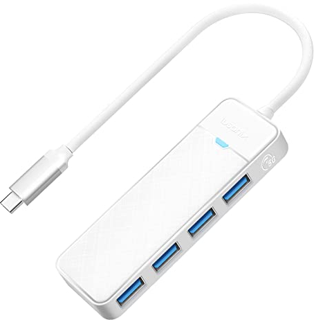 Hub USB C, iDsonix USB Hub 3.0 avec 50cm Long Cable, 4 Port USB C Hub Multiple Ultra Slim USB Hub Multiport, USB Extension Hub pour Laptop,PC,MacBook,USB Flash Drives, Mobile HDD