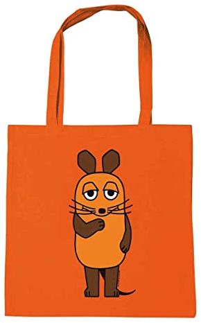 Logoshirt® Die Sendung mit der Maus I TV-Maus I Baumwolltasche I orange I Lizenziertes Originaldesign