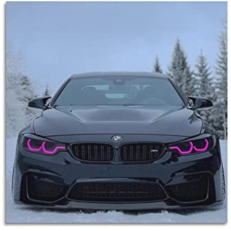 JUNNA Sportauto-Poster für BMW F82 M4 Super Car Racing Car Dekorative Malerei Leinwand Wand und Kunst Bild Familie Schlafzimmer Dekor 70 x 70 cm