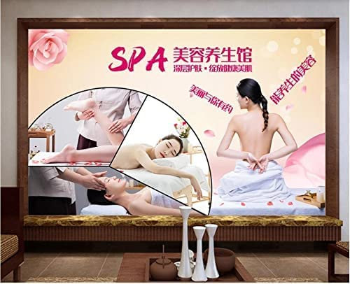 Murale Beauté Bien-Être Massage Spa Centre De Santé Pour Femmes Papier Peint 3D Mural Papier Salon Chambre Mur Décoratif 3D Papier Peint Coller Salon Le Mur Pour Cha 250 (largeur) x 175 (hauteur) cm
