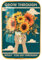 Tournesol Grow Through What You Go Through Peinture sur porcelaine en cristal, affiches inspirantes pour femme, art mural de motivation pour chambre à coucher, salon, salle de classe, 30,5 x 20,3 cm