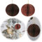 LS-LebenStil Papier Set Deko-Anhänger 2X Wabenball Alt-Rosa Bordeaux 6cm Weihnachten Baumschmuck Wabenball Honeycomb Chrsitbaumschmuck