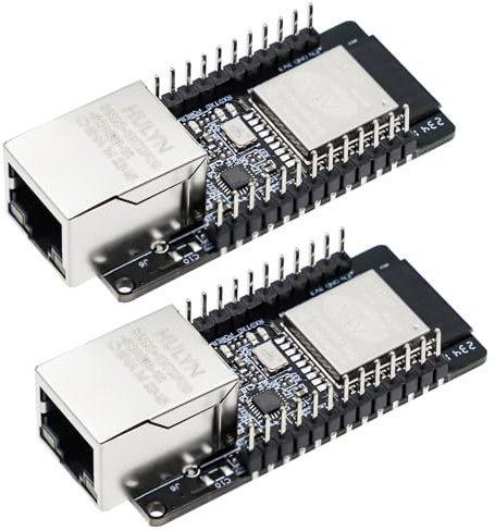 RUIZHI 2 Stück ESP Modul mit WT32-ETH01 Embedded Serial Port Networking Combo Gateway MCU Modul ESP Drahtlos Modul Kompatibel mit Arduino