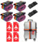 4 Stück Koffergurt & 4 Stück Kofferanhänger & 2 Stück Fügen Sie Eine Tasche Gepäckgurte Hinzu, Kofferband Gurt, Einstellbare Kofferbänder, Auffällig Luggage Strap für Koffer (6 Farben)