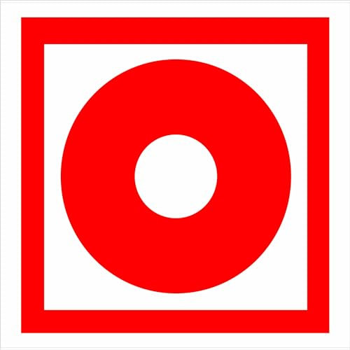 Indigos UG - Schild Manueller Brandmelder Brandschutzschild - 14,8x14,8 cm - Warnung - Sicherheit - Hotel, Firma, Haus - Aluverbundplatte 3mm - Hinweisschild - Warnschild