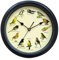 Baoblaze Musikalische Vögel-Wanduhr mit Klang, Raumdekoration, dekorativ, vielseitig, batteriebetrieben, für Schlafzimmer, Büro, Einweihungsgeschenk, Schwarz 32cm