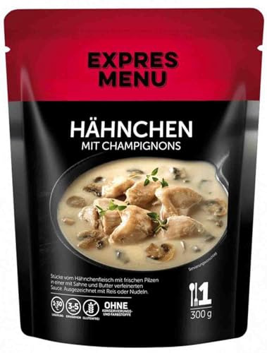 EXPRES MENU | Hähnchen mit Champignons in Sahnesoße für ein leckeres und gesundes Esserlebnis | 1 Portion