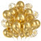 60 Stück Luftballons Metallic Gold, Helium Ballons Golden Konfetti, Neujahr Silvester Latex Ballons, 12 Zoll Partyballon fur Goldene Hochzeit Geburtstag Valentinstag Jahrestag Ramadan Babyparty Feste