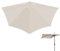 Btstil Demi-parasol de rechange, 5 baleines semi-circulaires, housse de rechange pour parasol, pour appartement, véranda, maison de ville, beige