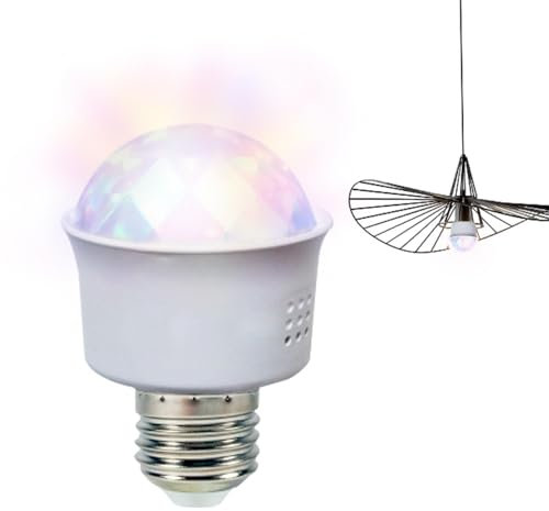 Lampadine Stroboscopiche LED Rotanti - Lampada Stroboscopica RGB | Lampada Da Discoteca LED Con Cambio Colore RGB Multiplo | Lampada Da Palco Con Lampadina LED Stroboscopica Rotante | Lampadina