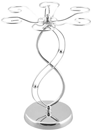 Tisch-Weinglasregal, freistehendes Weinglasregal - Metallglas-Aufbewahrungsorganisator mit 6 Haken | Glas-Display-Aufhänger, Glas-Aufbewahrungsregal, elegantes Präsentationsregal, Küchenbar-Dekoration