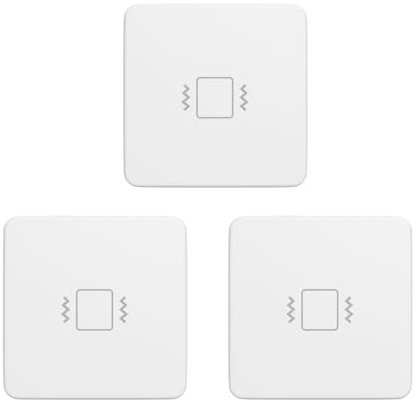 THIRDREALITY Zigbee Vibration Sensor 3 Pack with 110dB Alarm, Zigbee Hub Required,Adjustable Sensitivity, Work with SmartThings, Home Assistant via ZHA/Z2M and Echo Devices with Built-in Zigbee hub