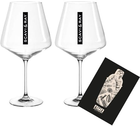 Individuelles Set mit Scavi & Ray Weingläser NEU - 2er Set Glas/Gläser für Prosecco/Champagner/Wein Gläser Klar mit 0,2L Eichung