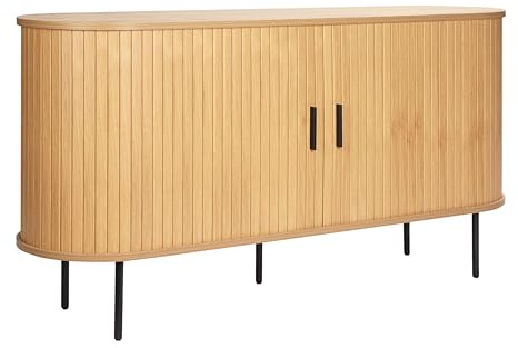 Oviala Anrichte mit 2 Türen, Melamin und Stahl, 140 cm, Beige