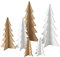 BOLTZE 2049991 Ceti Holz- und Weiß-Dekorative Tannenbäume, H12-30cm Set aus 6 Stück