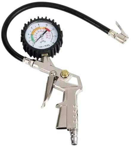 topolenashop Pistola Gonfiaggio Pneumatici Professionale con Manometro Pressione per Auto Moto Camion e Biciclette 0-16 BAR