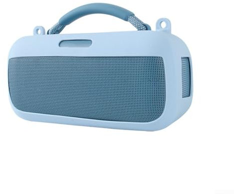 Schutzhülle kompatibel mit Bose für SoundLink-Max Lautsprecher, wasserdicht, kratzfest, Silikon-Tragetasche mit Schulter (blau)