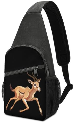 Leicht Umhängetasche Antilope Impala Crossbody Bag Ultraleicht Brusttasche Für Kompatibel, Mehrzweck, Ultraleicht