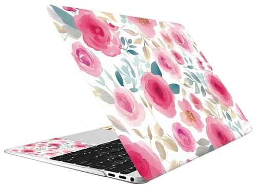 CREATCABIN Laptop Skin Aufkleber June Rose Notebook Abdeckung PVC Aufkleber Für Laptop Netbook PC Notebook Universelle Wiederverwendbare Skin Abdeckung Personalisierte Kunsthülle Schutz Blumen 38x27cm