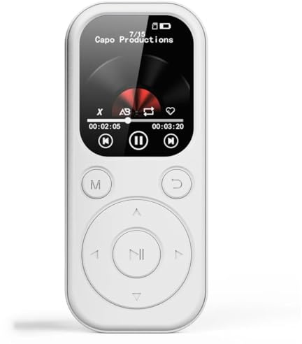 Koolenry HiFi Speaker 2 Inch MP3 Player Portable Touch Keys Bluetooth 5.4 Stereo Music FM Radio Recording Type-C Compatible