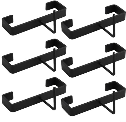 CookiBlend Metal Concrete Post Clips Outdoor Garden Fence Panel Concrete Post Security Brackets, Suitable For Standard 4-inch Concrete-Columns(6 Pack)