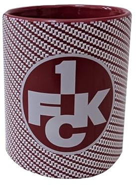 1. FC Kaiserslautern Tasse Prag Carbon Logo Rot – Offizieller FCK Fanartikel – Fußball Kaffeebecher für Fans – Geschenkidee Kaiserslautern