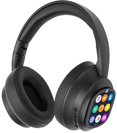 Elprico Cuffie Intelligenti AI con Schermo Staccabile, Traduzione in Tempo Reale in 115 Lingue, ANC Ibrido a 7.1 Canali Bluetooth 6.0 Controllo Fotografico con Torcia Integrata per