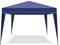 Gazebo da giardino 3x3 pieghevole con Telo in PVC 220 gr/mq + Telaio in acciaio + Picchetti e borsa per il trasporto, per fiere e mercati, bianco, blu e verde.