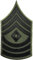 Papapatch 1st Sergeant E-8 Chevrons Rank US Army Militär Uniform Schulter Bestickte Applikation Nähen Aufbügler Patch - OD (Olive Drab) (1 Stück) (E8-OD)
