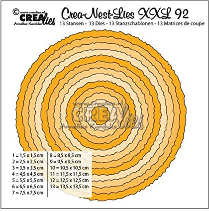 Unbekannt Stanzschablonen - XXL no. 92 Kreise mit raue Kanten