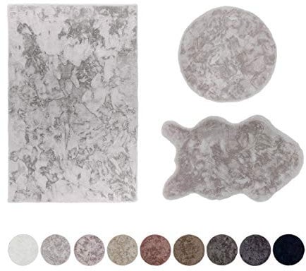 Schöner Wohnen Kollektion Hochwertiger Kunstfell Teppich flauschig - Teppich Wohnzimmer - Hochflorteppich Lammfell Schaffell - Dekofell rechteckig weiß 160 x 230 cm