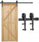 Costoffs 6Ft/183cm Barn Door Sliding Hardware Track Set Sliding Door Kits Fits Door Panel Maximum Width 36 Indoor/Outdoor, Black