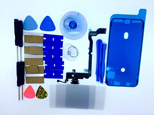 Olax Ladeanschluss Ladebuchse Kit, Wasserdichtes Dichtungsband für iPhone XS Max Schwarz