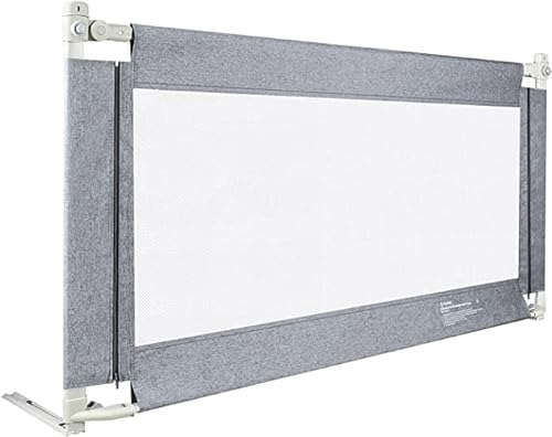 AufuN Kinderbettgitter, Bettschutzgitter mit vertikaler Hebe und Fallschutzfunktion, Bettgitter mit verstärktem Ankersicherheitssystem, für Sicherheit Kleinkinder beim Schlafen(150cm)