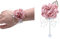 Lot de 2 bracelets de corsage roses pour mariage, boutonnière, bracelet, bracelet, bracelet, fleur, clips pour marié, homme, femme, douche, bal de fin d'année, demoiselle d'honneur