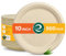ECO SOUL Lot de 500 assiettes jetables en carton 100 % compostables de 25,4 cm - Assiettes de fête jetables en vrac - Résistantes et respectueuses de l'environnement - Pour dîner, mariage, événement -