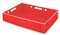PROREGAL CHEFGASTRO Eurobehälter Fleischerkasten E1 | HxBxT 12,5x40x60cm | 25 Liter | Rot | Fleischerkiste, Fleischkiste, Metzgerkiste, Fleischbehälter