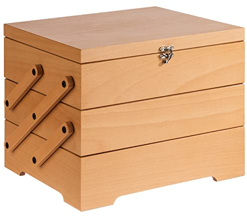 APS 11711 Buffet Box aus hellem Eichenholz, 70,5 cm x 37 cm, H: 53,5 cm, inkl beschreibbarer Deckelunterseite zur platzsparenden Nutzung am Buffet