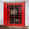 Hundnsney Vorhänge Wohnzimmer Modern Blickdicht 2Er Set 3D Londoner Telefonzelle Muster Schlaufenschal Verdunkelungsvorhang Vorhänge Lärmminderung Gardinen Fensterdekoration 240X270cm(HxB)