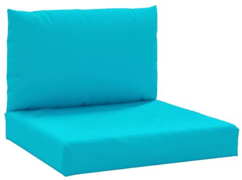 vidaXL Palettenkissen 2-TLG., Palettenauflage für Europaletten, Palettenpolster Palettensofa Outdoor Indoor, Sitzkissen Rückenkissen, Türkis Oxford-Gewebe